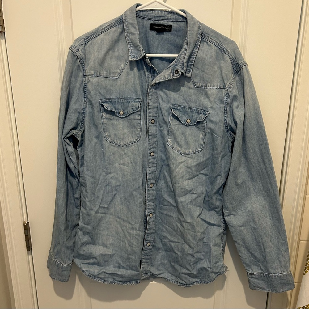 Treasure Bond denim shirt.  Nordstrom brand.  Size L. Like new.